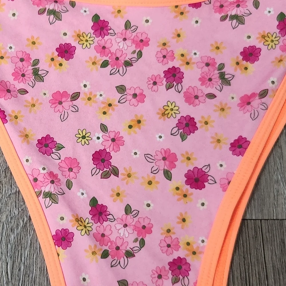 New!Frankie's Bikinis Full Moon‎ Floral Micro Bikini Bottom
